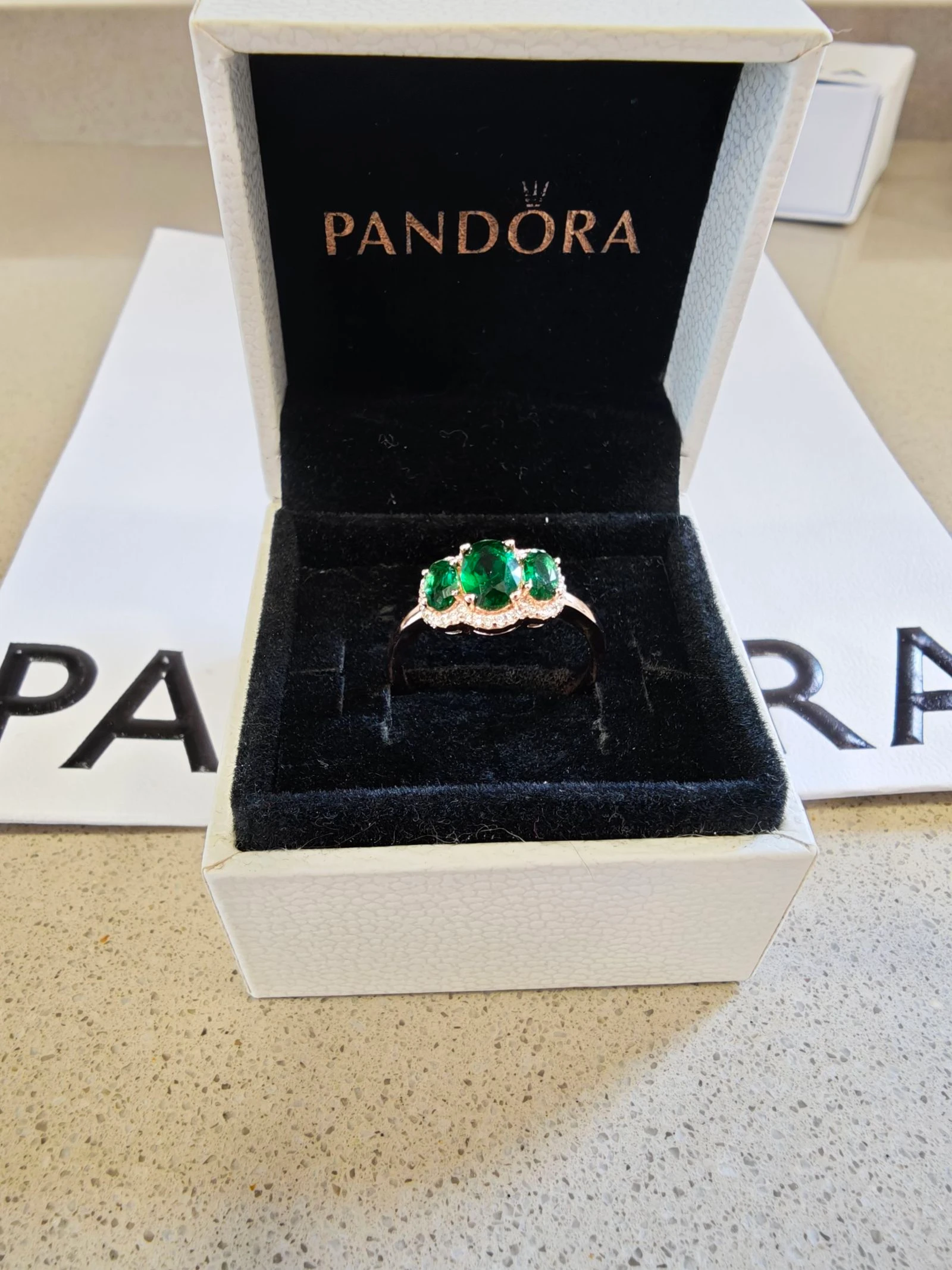 Anel Pandora Três Pedras Vintage – photo 3